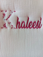 Gigoteuse molletonnée en gaze de coton rose