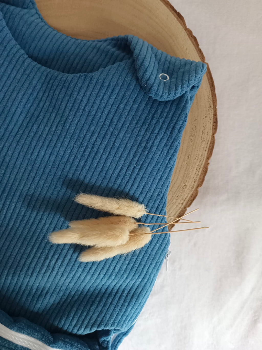 Gigoteuse molletonnée en velours bleu marine