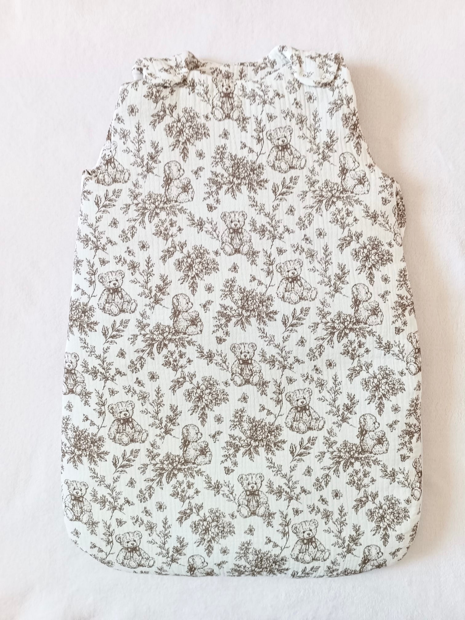 Gigoteuse bébé personnalisée en gaze de coton - Rêve d'Ourson