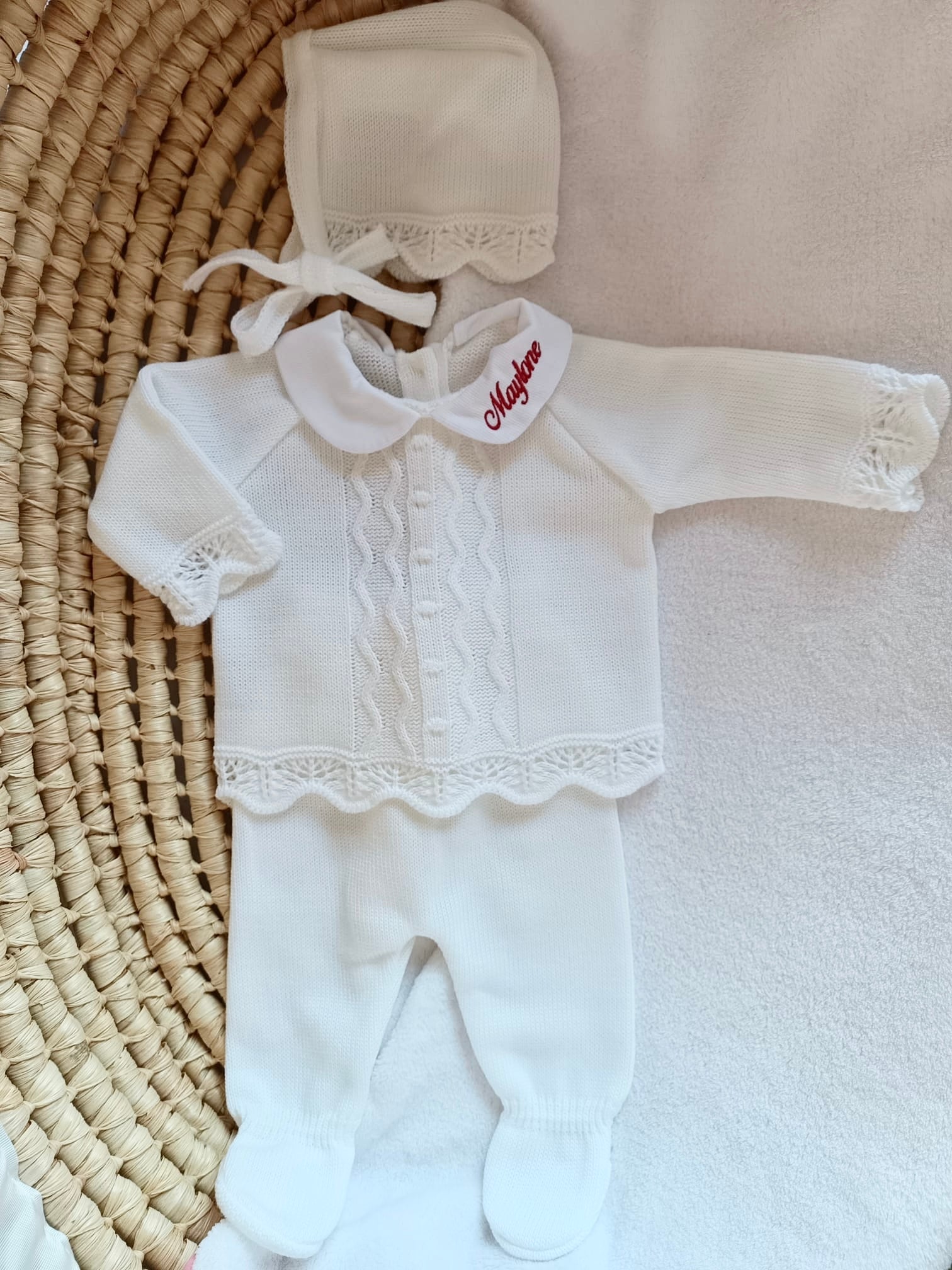 Ensemble complet blanc 0/3 mois