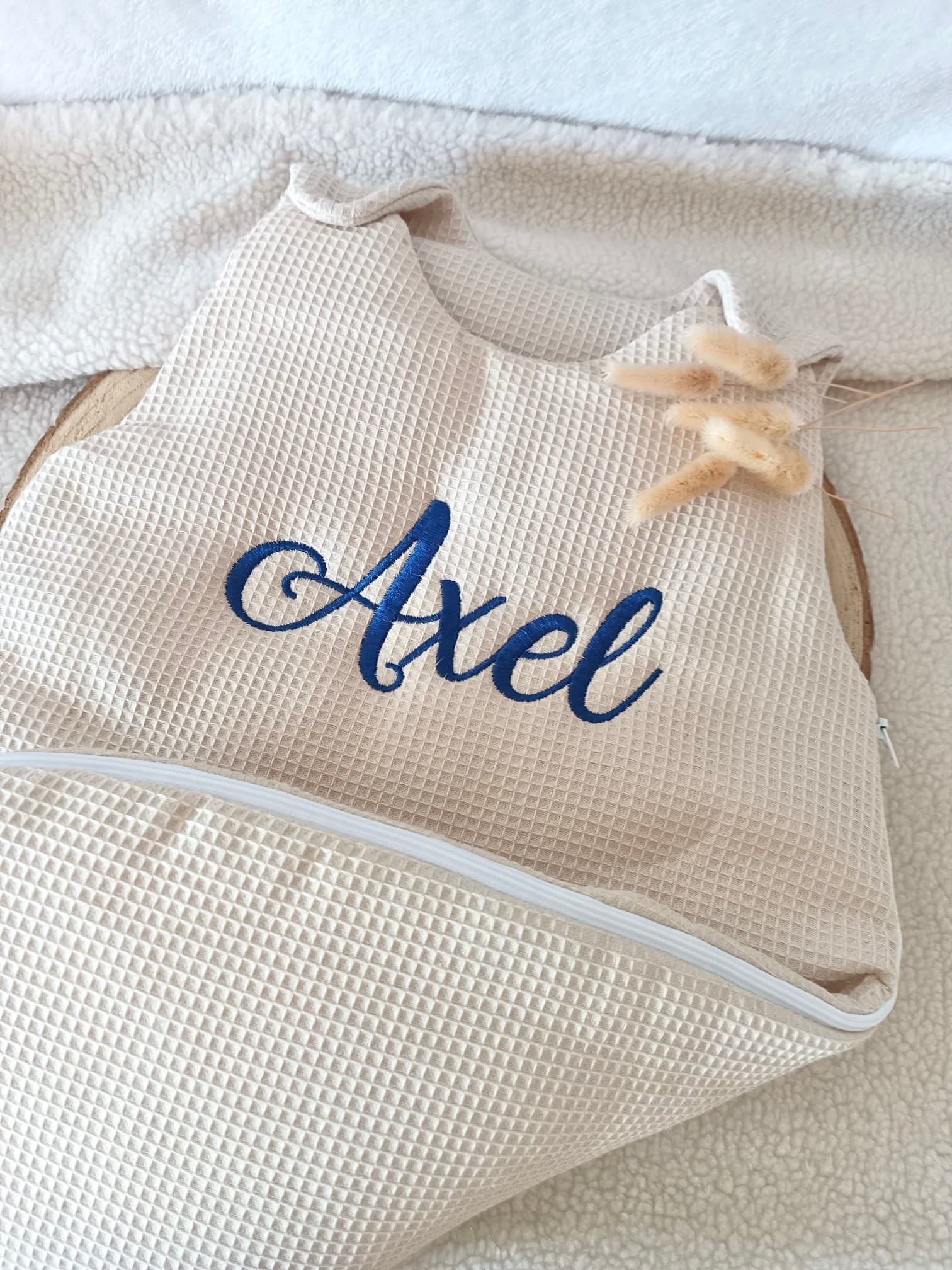 Gigoteuse molletonnée nid d’abeille beige