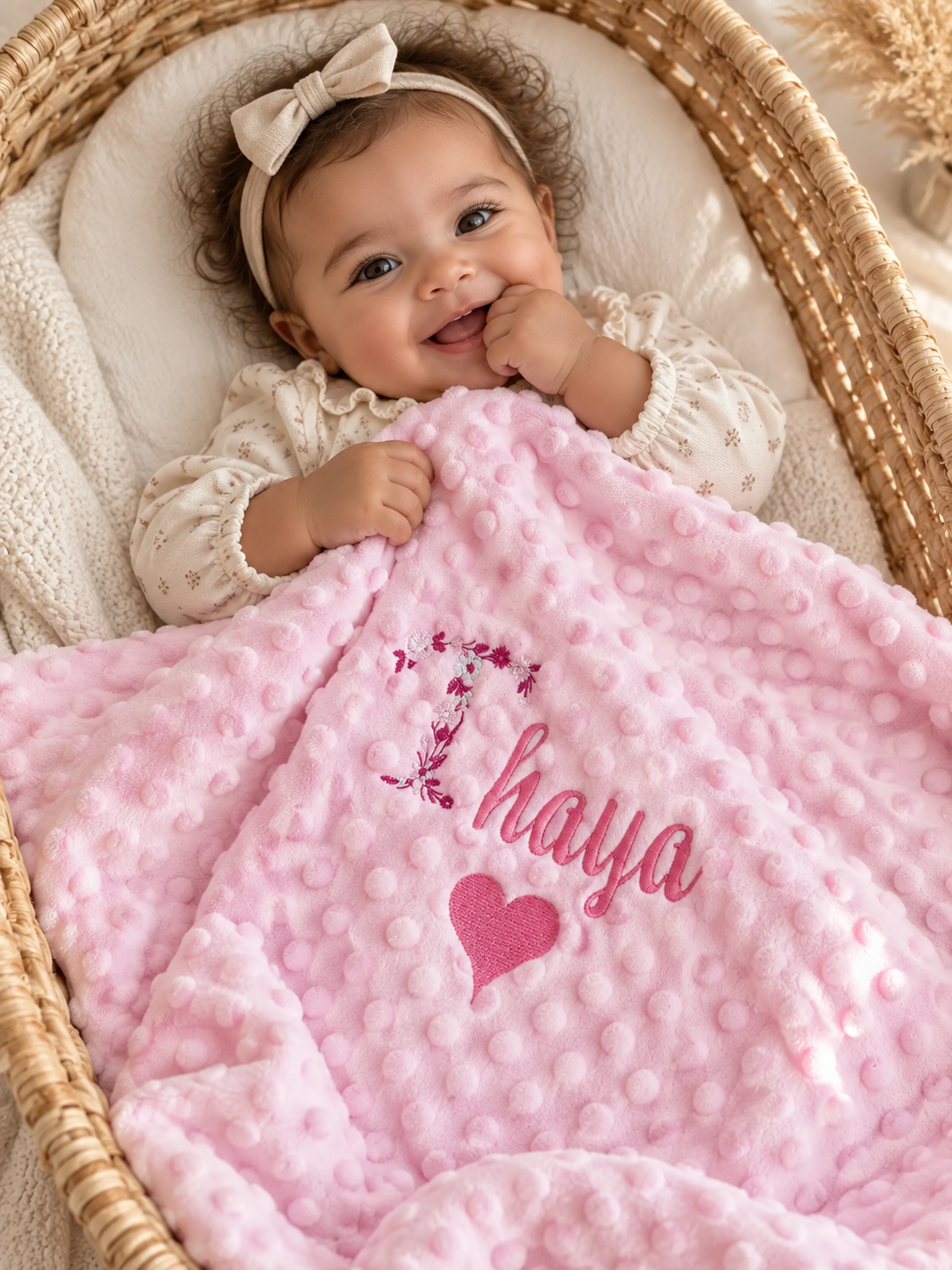 Couverture personnalisée bébé minky