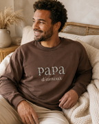 Pull Papa d'amour personnalisé - Broderie lettre fleuries