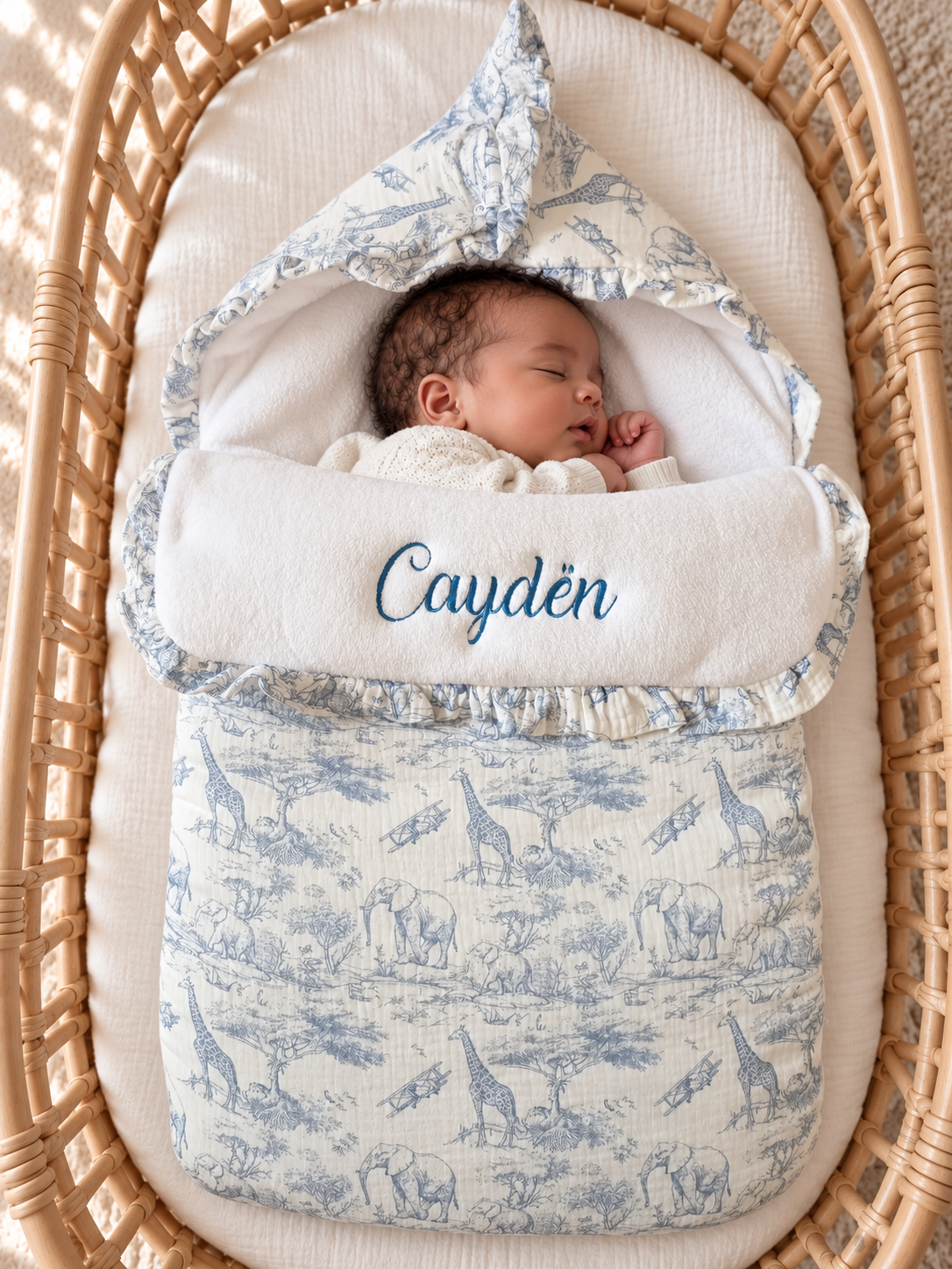 Nid d’ange personnalisé bébé – Collection Safari