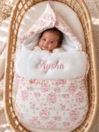 Nid d’ange personnalisé bébé – Fleurs de Coton