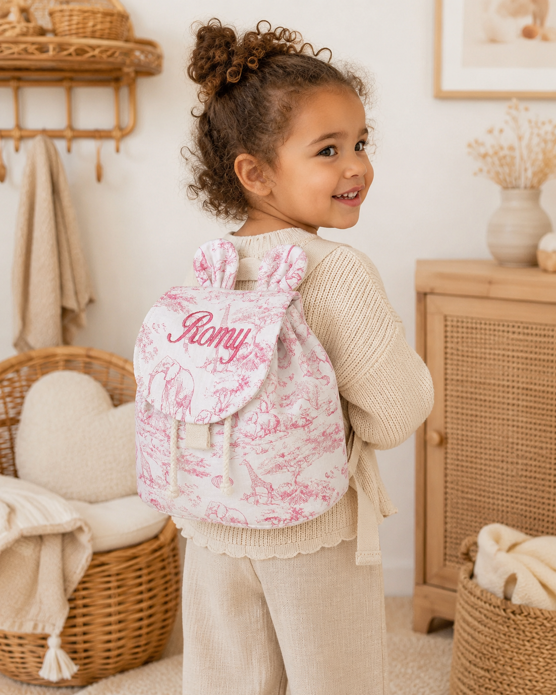 Sac à dos personnalisé enfant – Collection Safari