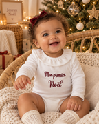 Body bébé brodé « Mon premier Noël » – 0/3 mois