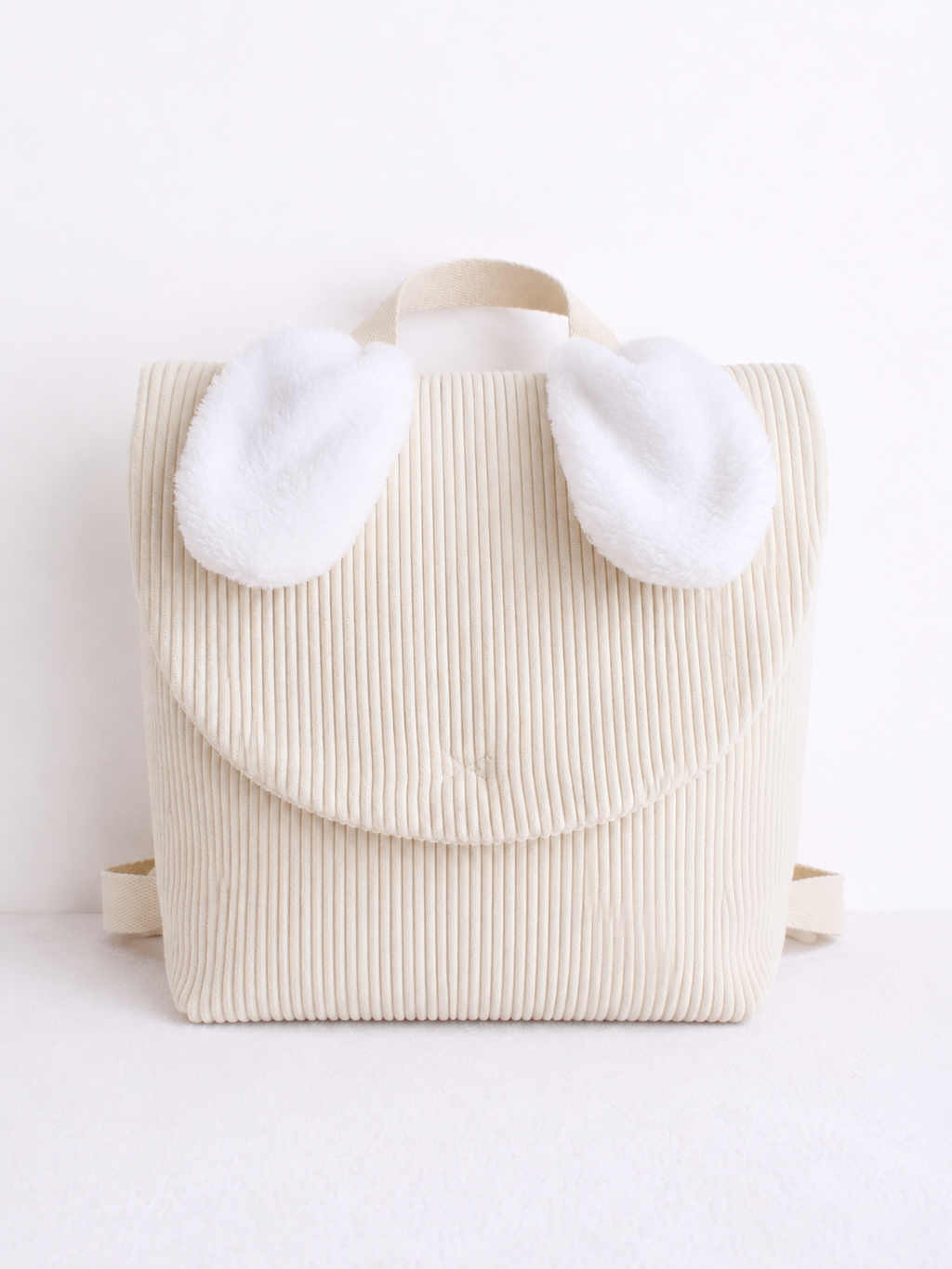 Sac à dos personnalisé enfant en velours – Oreilles de lapin
