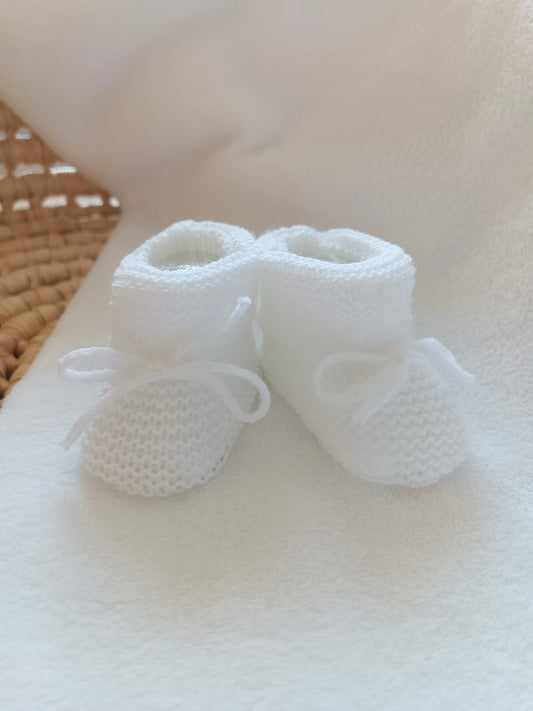 Chausson en maille blanc