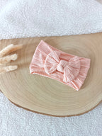 Lot bandeaux élastiques rose/motif fleurs/crème TU