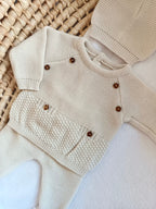 Ensemble naissance en maille personnalisé - Petit cocon