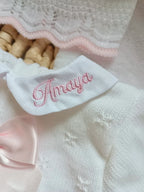 Ensemble naissance en maille personnalisé - Tendresse
