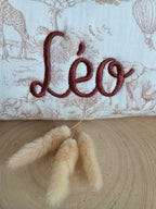 Trousse en gaze de coton safari tons beige - personnalisable -