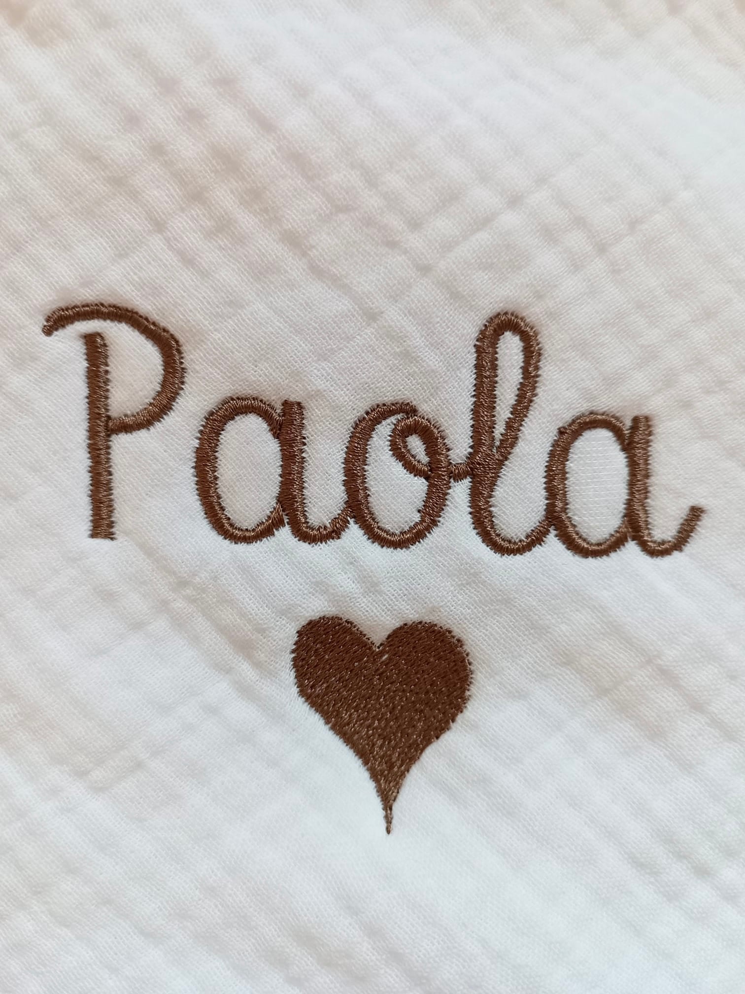 Cape de bain en gaze de coton blanc - personnalisable -