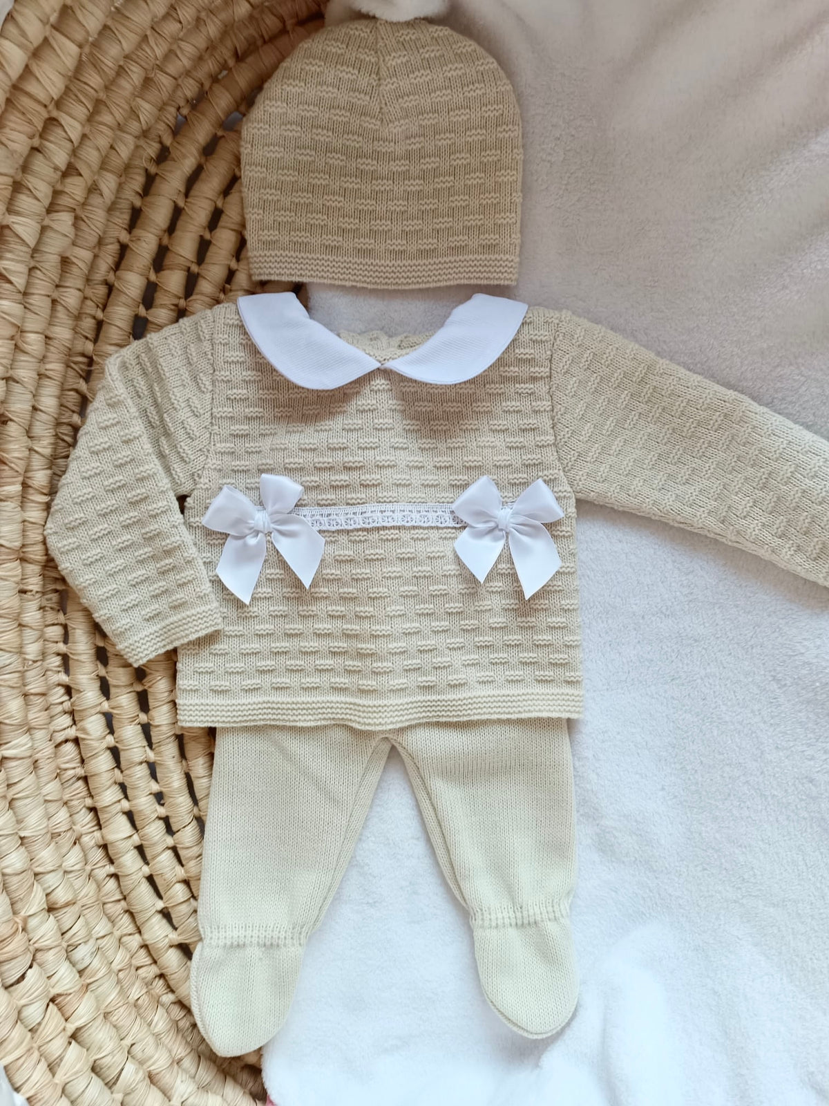 Ensemble naissance 3 pièces en maille - Little Princess