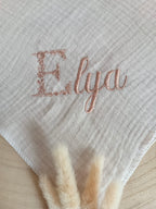 Lange en gaze de coton beige 60*60 personnalisable