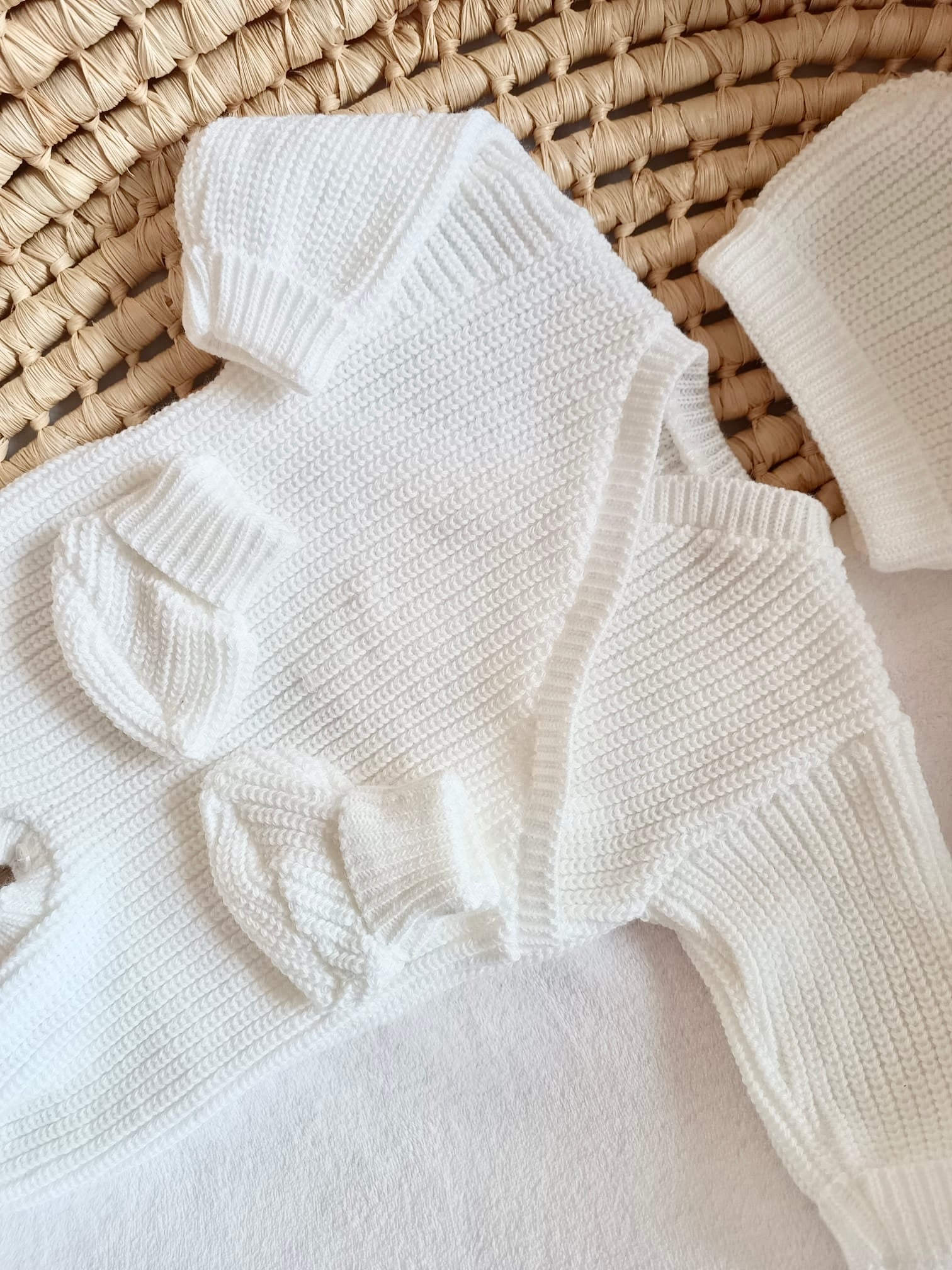 Combinaison maille NOËL, croisé, 0/3 mois, 3 pièces - personnalisable - PLUSIEURS COULEURS -