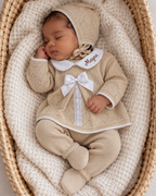 Ensemble naissance en maille personnalisé - Petit Amour