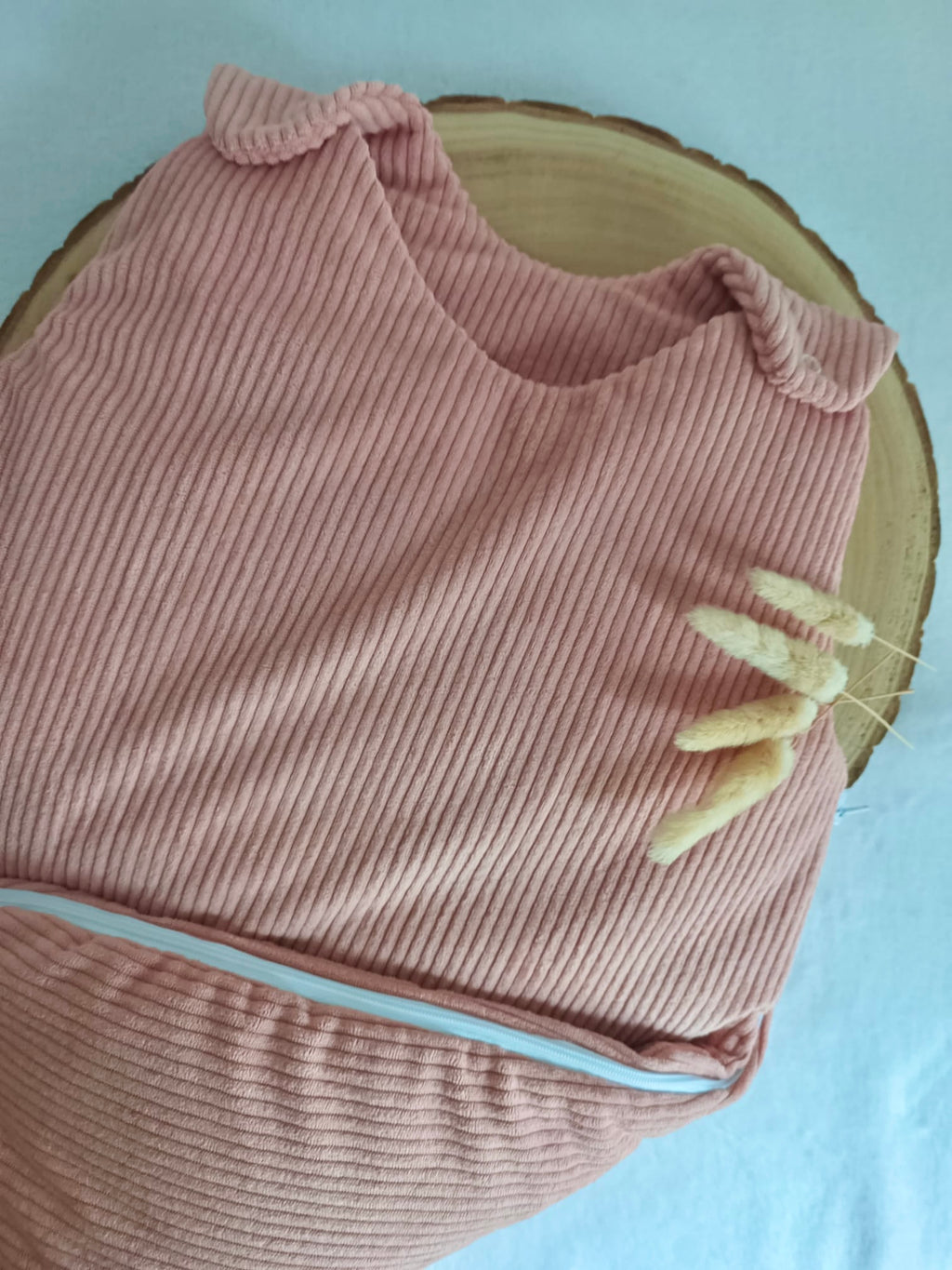 Gigoteuse molletonnée en velours terracotta