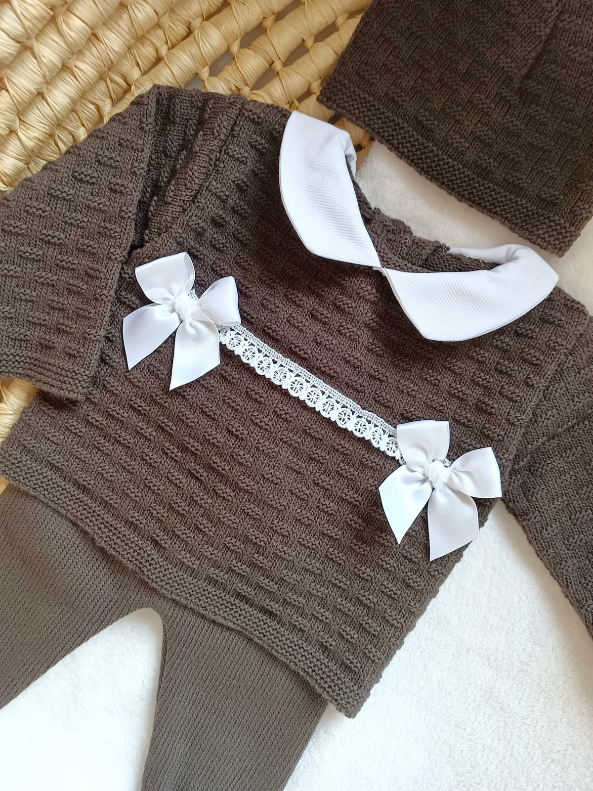 Ensemble naissance 3 pièces en maille - Little Princess