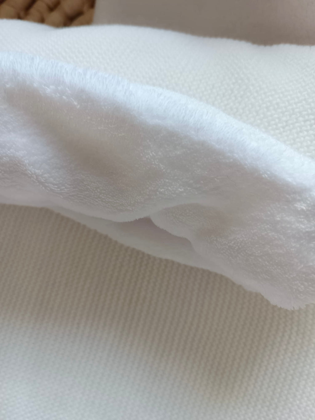 Couverture maille blanc et polaire blanc - personnalisable -