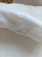 Couverture maille blanc et polaire blanc - personnalisable -