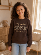 Pull enfant personnalisé - Petite soeur, Petit frère, Grande soeur, Grand frère