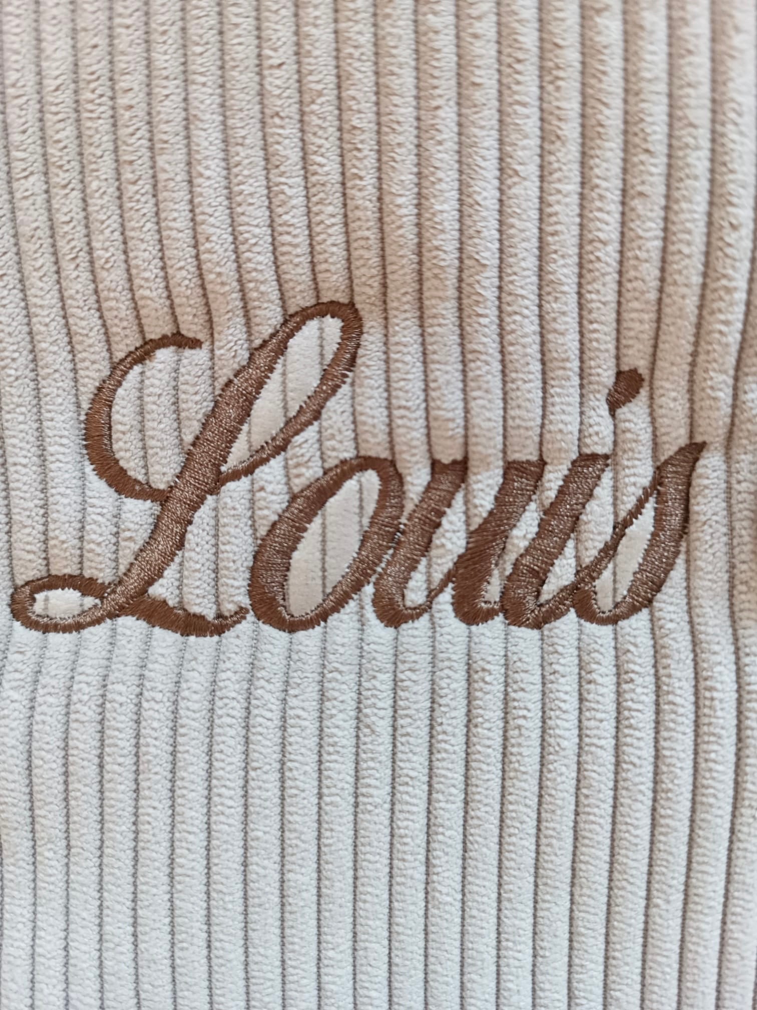 Protège carnet de santé velours beige - personnalisable -