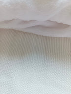 Couverture maille blanc et polaire blanc - personnalisable -