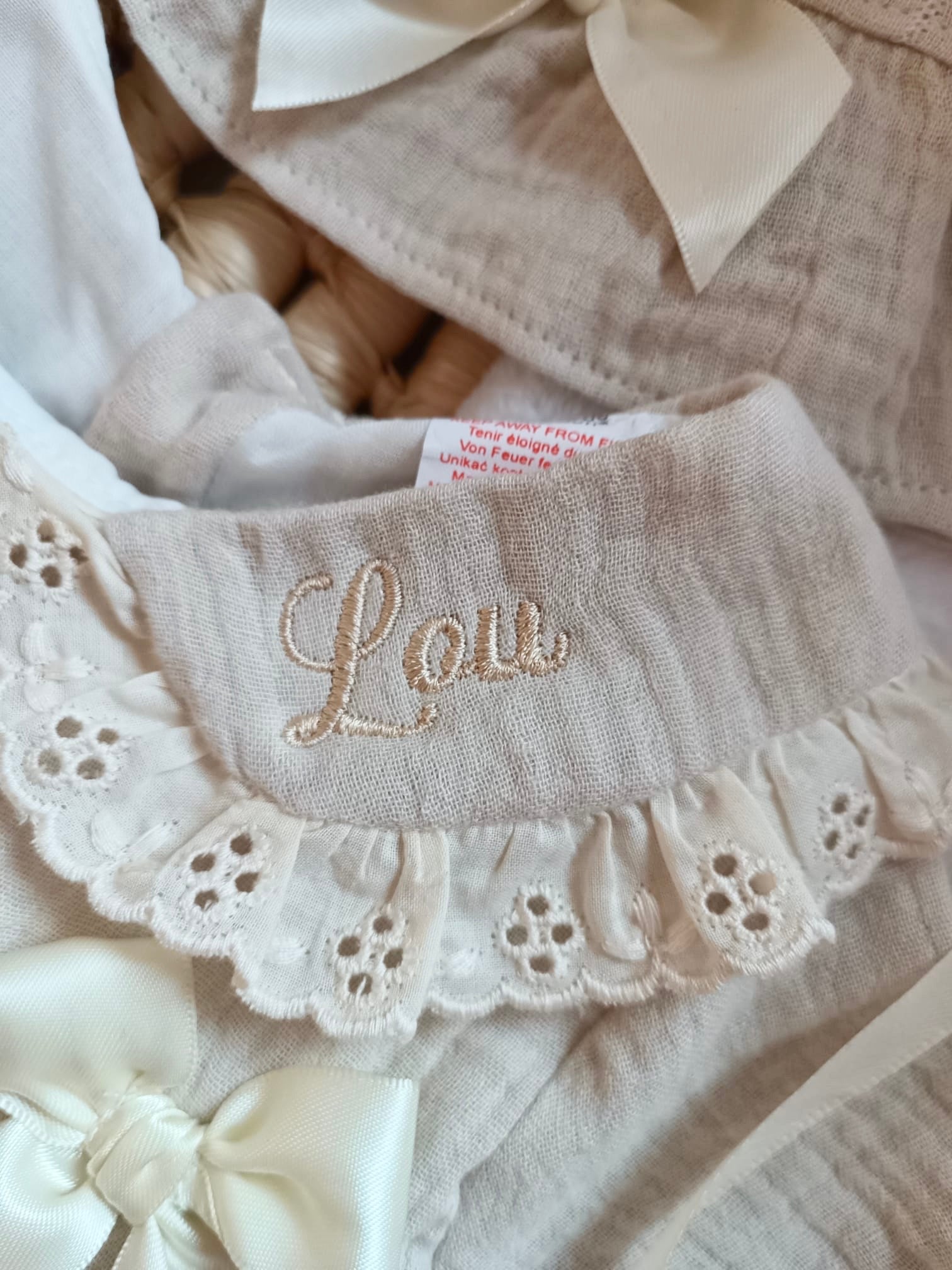 Ensemble fille 100% gaze de coton 3 mois au 24 mois