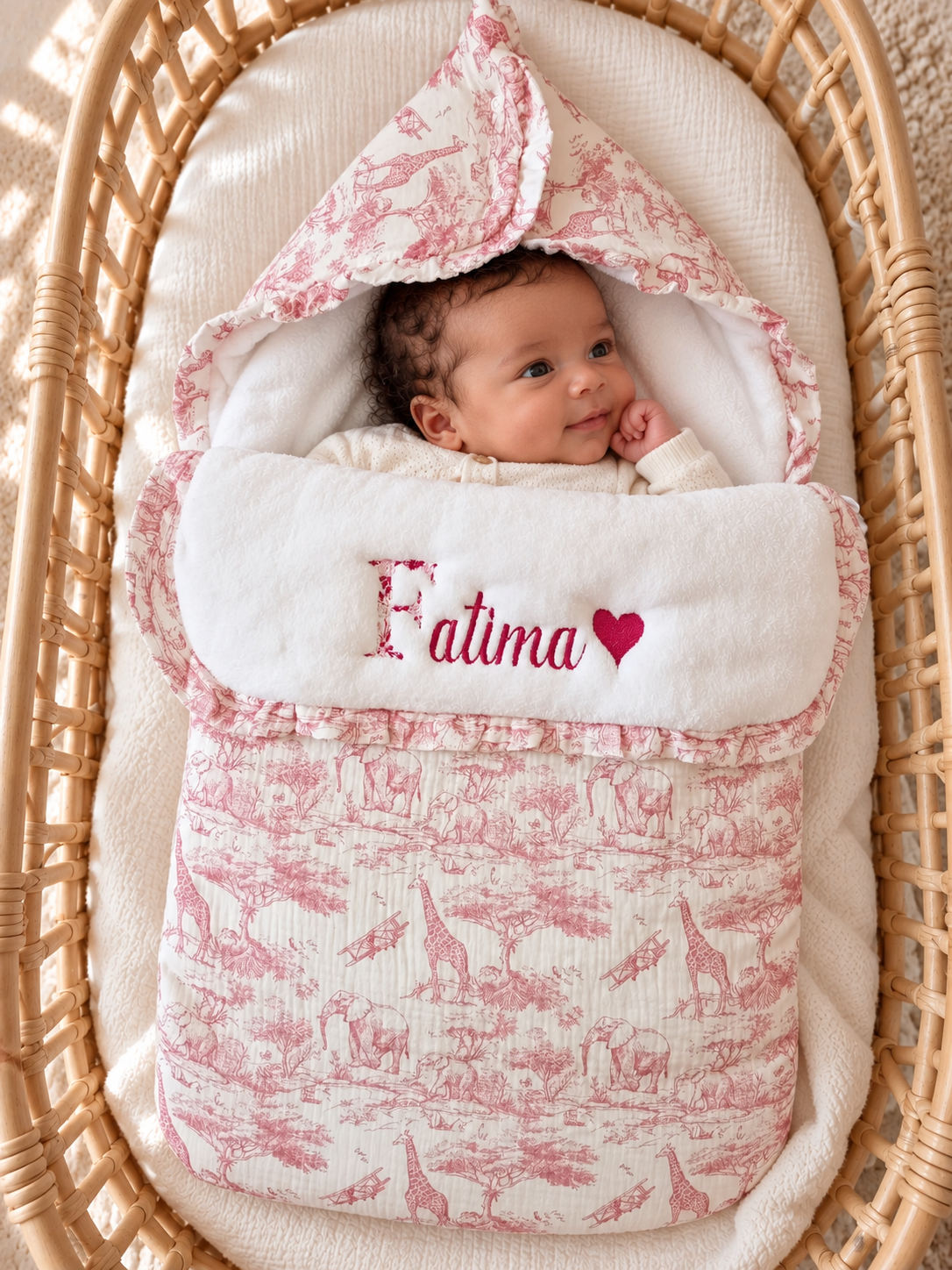 Nid d’ange personnalisé bébé – Collection Safari