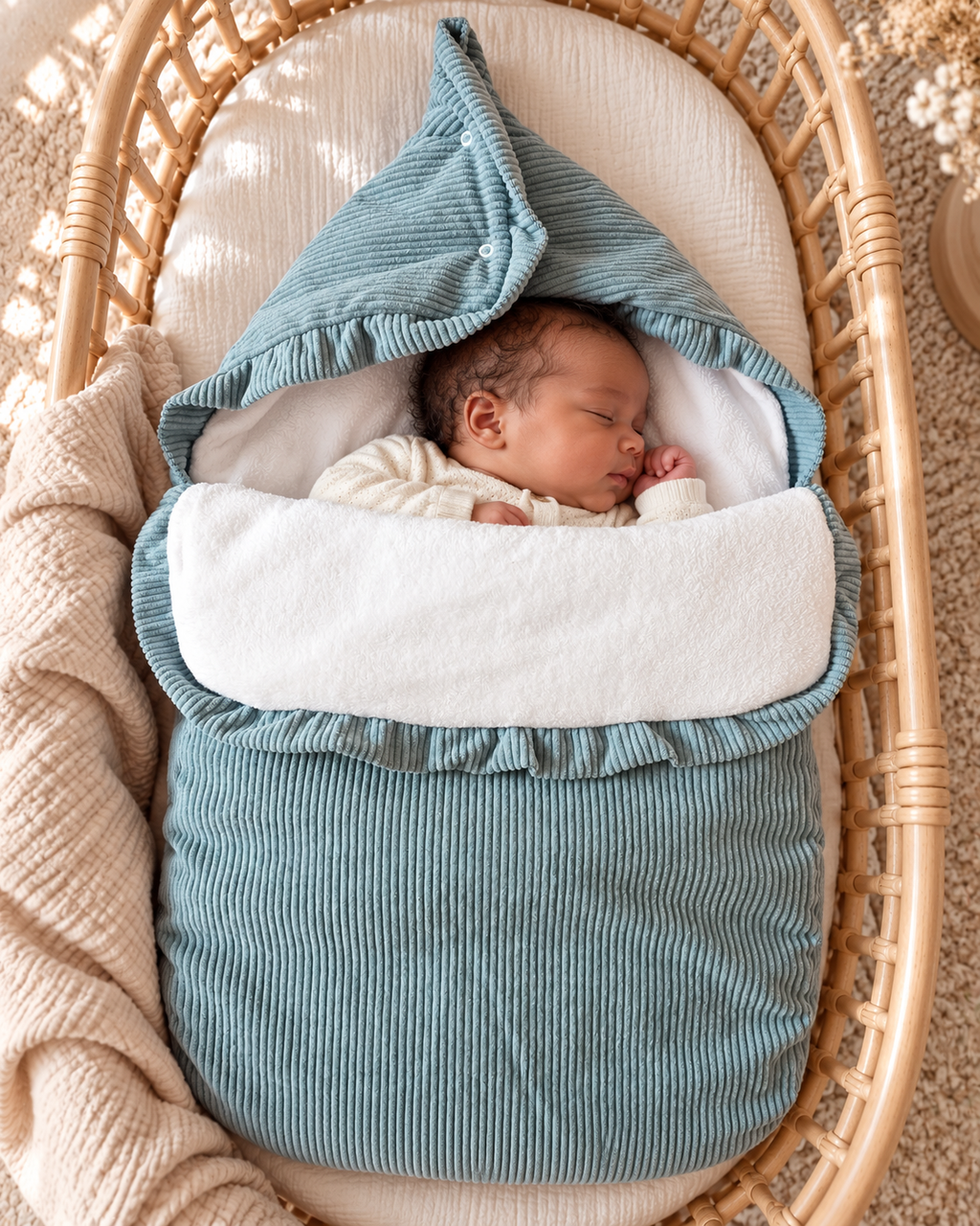 Nid d'ange bébé personnalisé velours