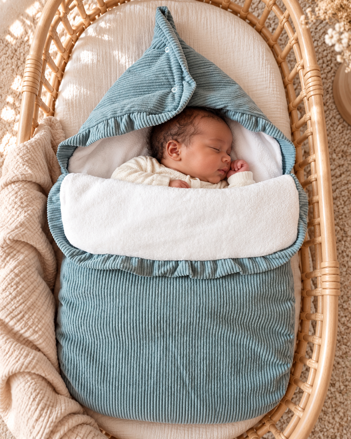Nid d'ange bébé personnalisé velours