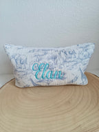 Trousse en gaze de coton safari tons bleuté - personnalisable -