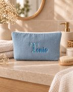 Trousse personnalisée bébé en gaze de coton