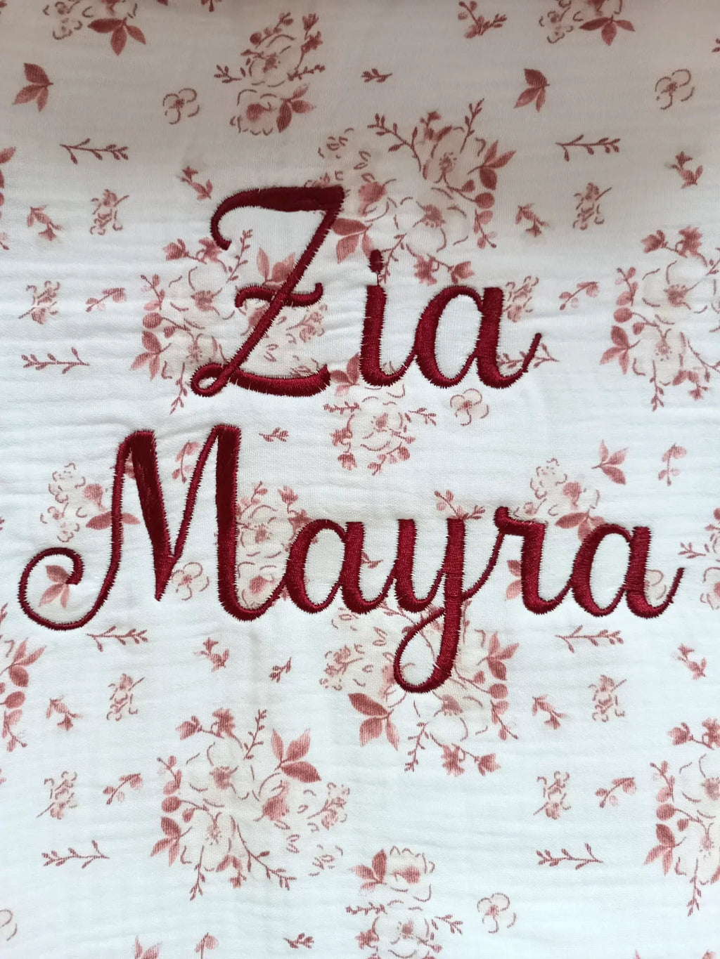 Couverture bébé personnalisée – Fleur de coton