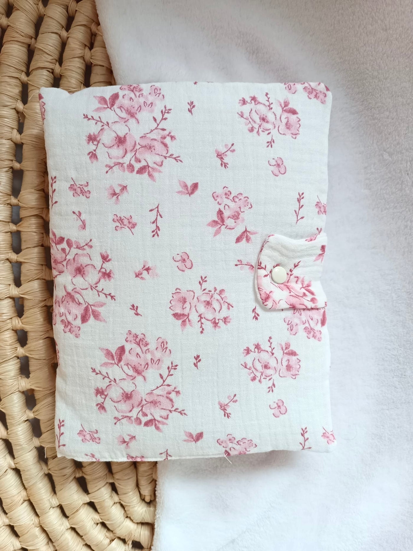 Protège-carnet de santé bébé personnalisé – Fleur de coton