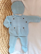Ensemble naissance en maille personnalisé - Petit cocon