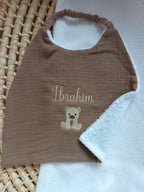 Bavoir personnalisé bébé en gaze de coton