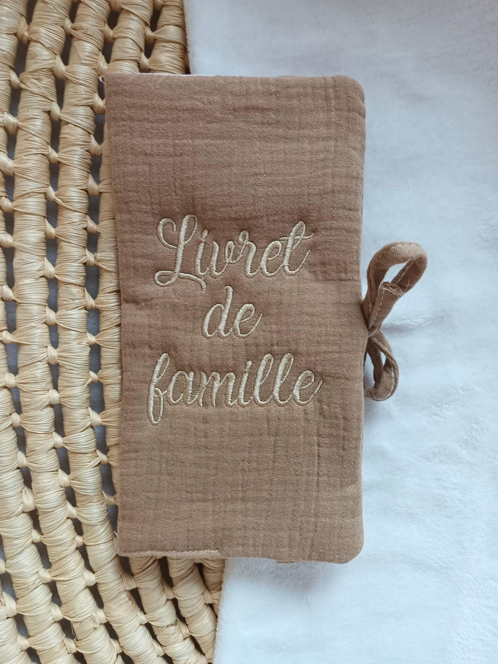 Personalized cotton gauze family record book cover