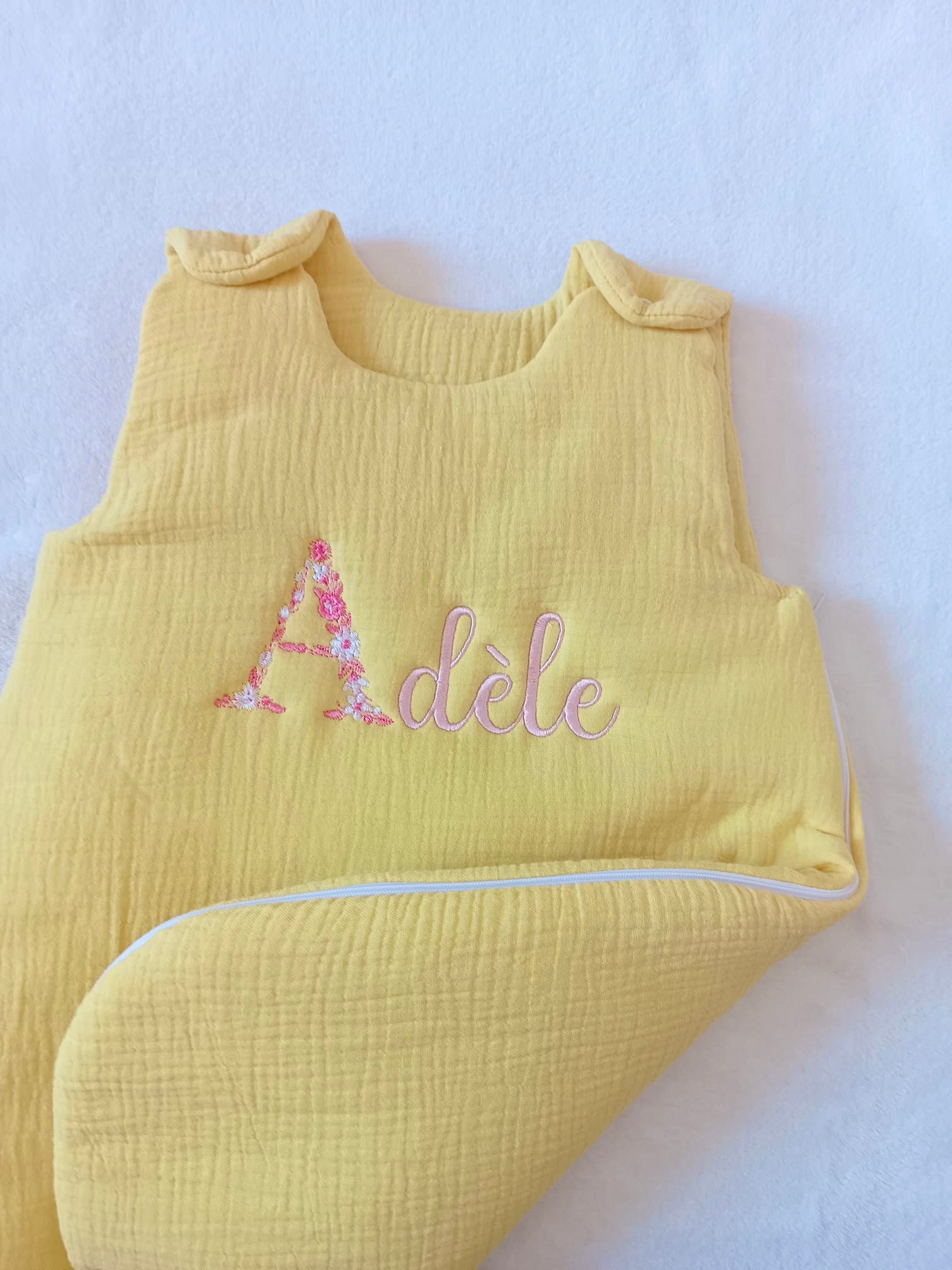 Gigoteuse personnalisée bébé en gaze de coton