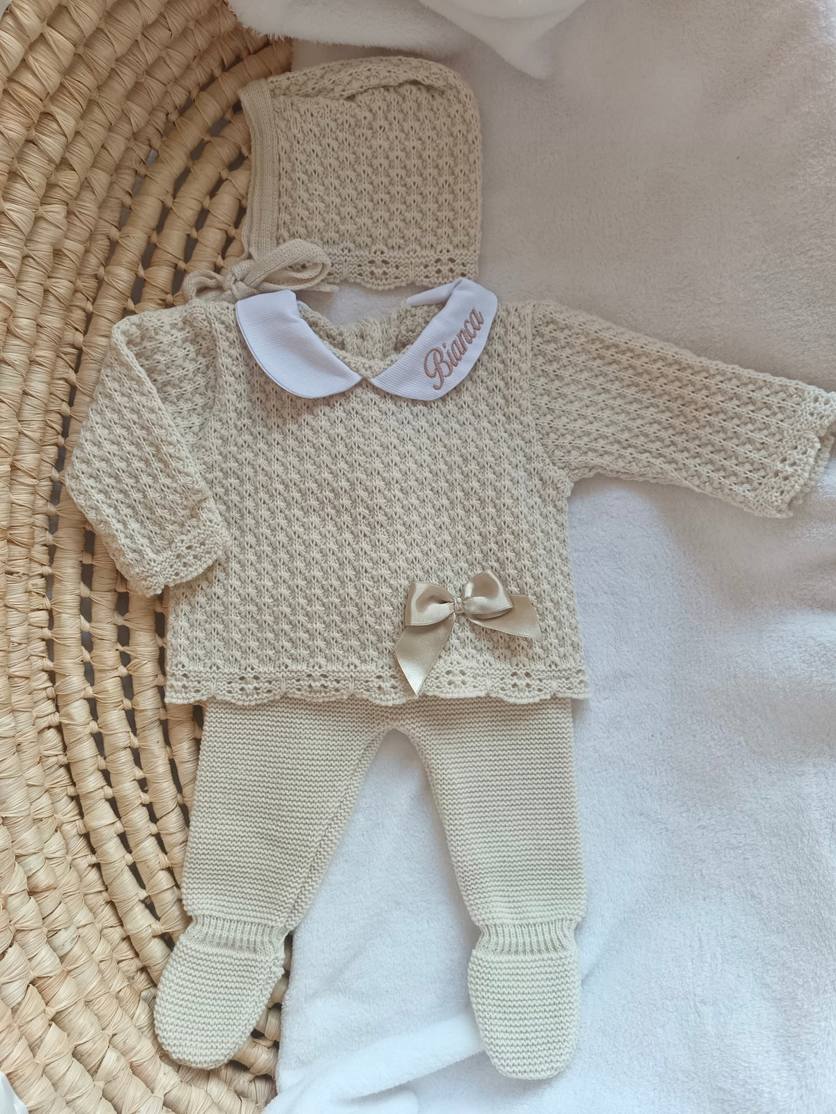 Ensemble naissance en maille personnalisé - L’irrésistible
