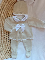 Ensemble naissance en maille personnalisé - Tendresse