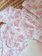 Pyjama bébé 100% coton 3 pièces personnalisé – Fleurs de coton