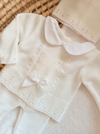 Ensemble naissance en maille personnalisé  – Douceur