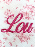 Lange personnalisé bébé en gaze de coton – Fleurs de coton