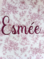 Couverture personnalisée bébé en gaze de coton – Rêve d’Ourson