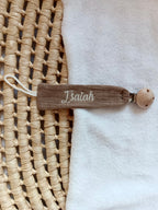 Attache-tétine personnalisée bébé en gaze de coton
