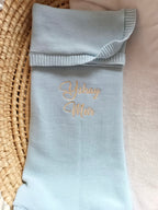 Couverture bébé personnalisée à volant en maille