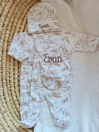 Pyjama bébé 100% coton 3 pièces personnalisé – Safari